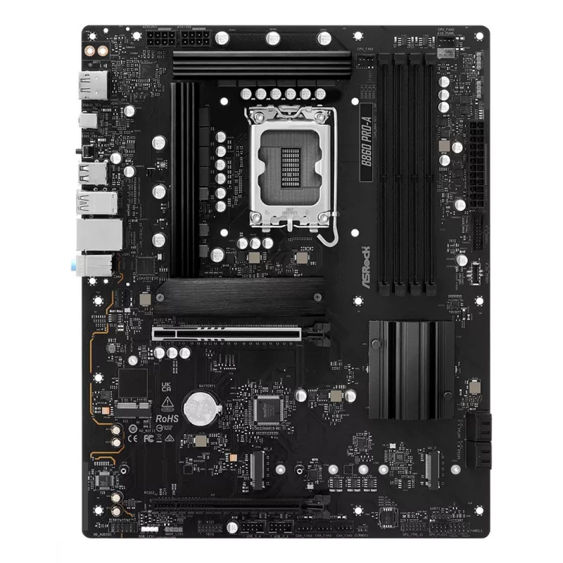 Motherboard ASRock B860 Pro-A — Intel B860 ATX, LGA 1851, DDR5, 4x DIMM, 256GB, 2.5Gb LAN, 1x M.2, 4x SATA III
