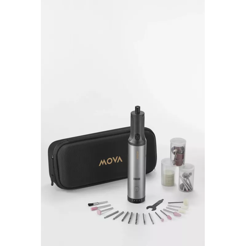 Cordless rotary tool kit MOVA MRT008 — 8V rotary handpiece with accessory set for drilling, grinding, polishing and cutting