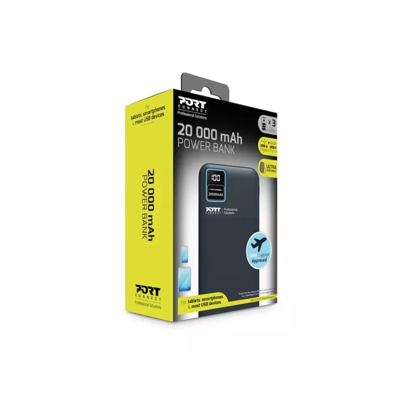 Portable Power Bank Port Designs 907002 20000 mAh Fast Charging