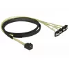 SCSI cable DeLOCK 85685 Black Yellow 1 m 1 x Mini SAS HD SFF-8643 4 x SATA 7 pin