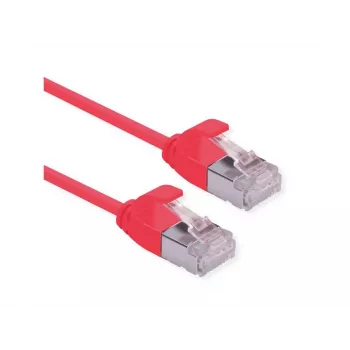 ROLINE DataCenter - Patch-Cable - RJ-45 (M) to RJ-45 (M) - 3 m - U/FTP - CAT 6a - Halogen-Free, Moulded, Snagless, Stranded, 10 Gigabit Ethernet - Red, Pantone 199C (21.15.3316)