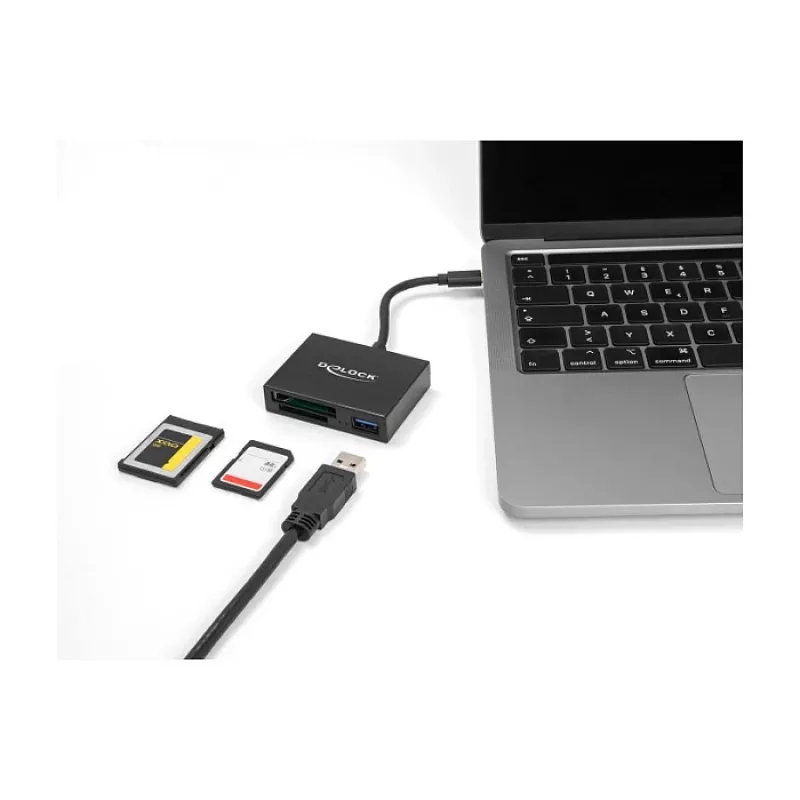 DeLOCK USB-C Card Reader for XQD and SD memory cards USB 5 Gbps