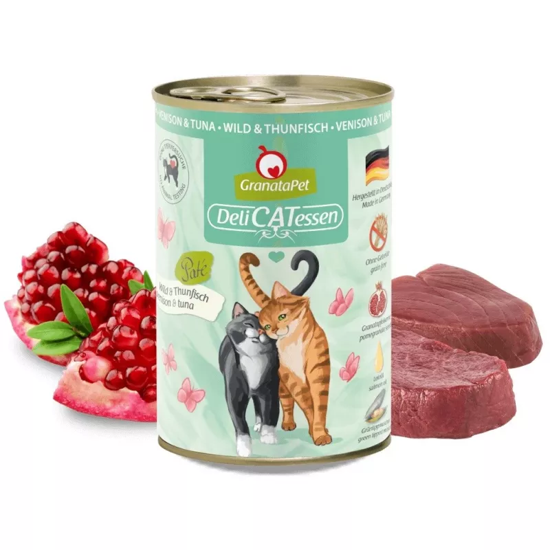 Granatapet DeliCATessen Venison and Tuna Wet Cat Food, 400 g
