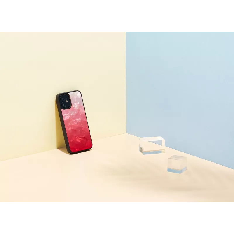 Protective phone case iKins for Apple iPhone 12 mini — Pink Lake with black accents