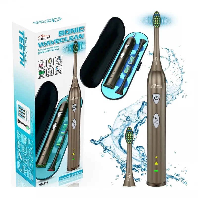 Toothbrush Media-Tech SONIC WAVECLEAN Adult Brown