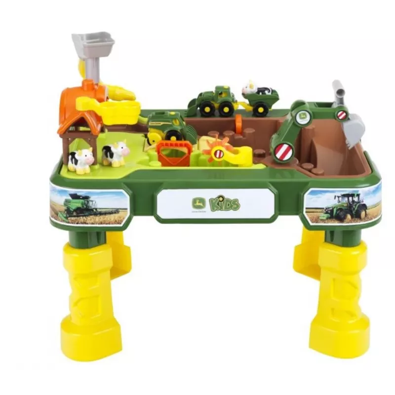 Sand & water table KLEIN Theo Klein 3948 — outdoor play table, green/yellow, for ages 1.5+