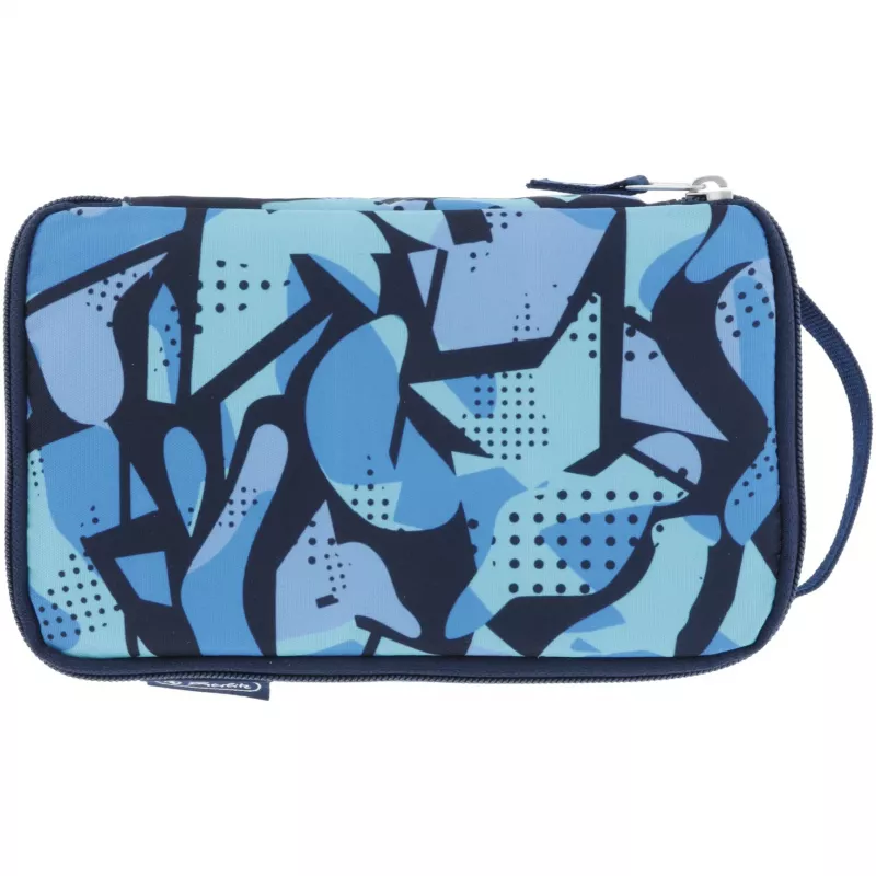 Pencil Case Herlitz 2 Go CamoBlue Polyester Blue 210x130x60mm