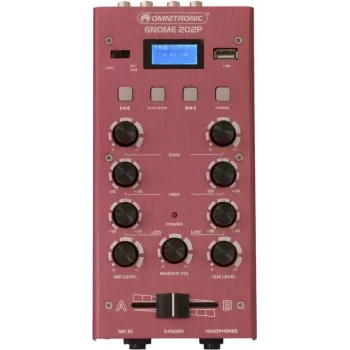 Mini mixer Omnitronic GNOME-202P, 2-channel compact mixer with 3-band EQ