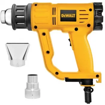 Hot air gun DeWalt D26411 — 1800 W, pistol handle, max 600°C, 450 l/min airflow, yellow