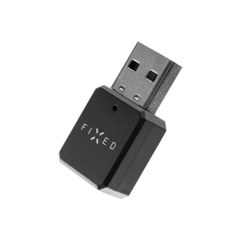 Bluetooth audio receiver FIXED FIXSIG-BK — black, wireless audio streaming adapter with 3.5 mm output