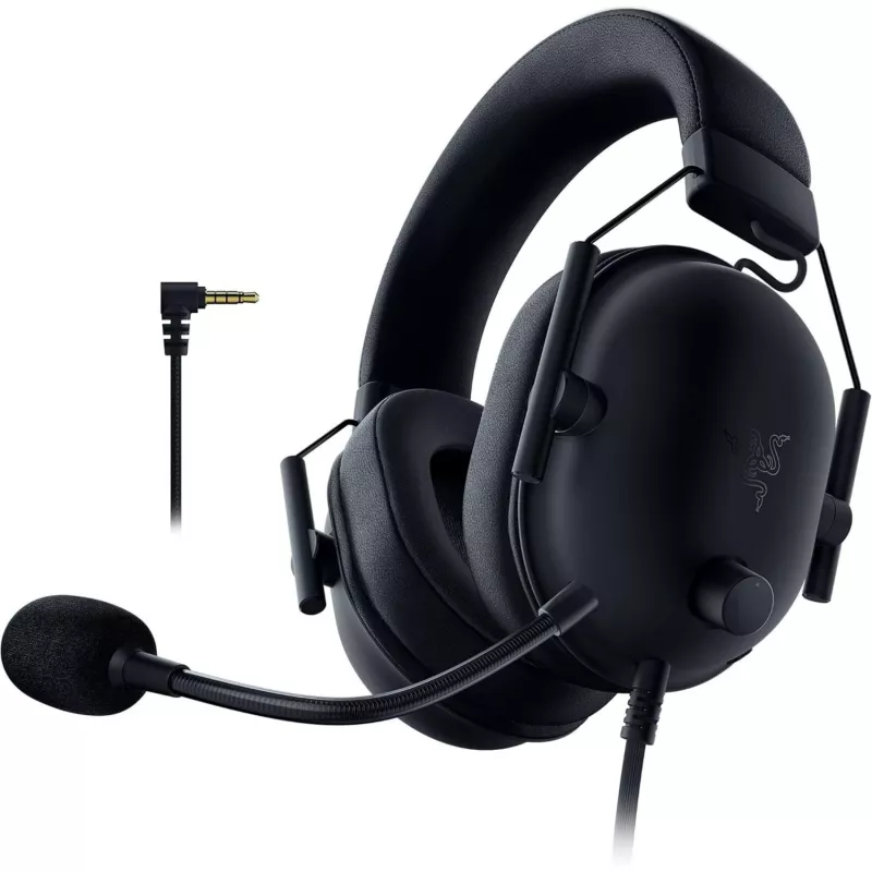 Wired gaming headset Razer BlackShark V2 X — binaural, 3.5 mm, 32 Ω, 12–28000 Hz, boom mic -42 dB, 270 g