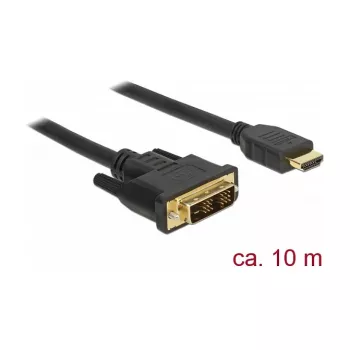 Video cable adapter DeLOCK 85587 10 m HDMI Type A DVI-D Black