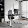 Adjustable Height Table Up Up Bjorn White, Table top M Black