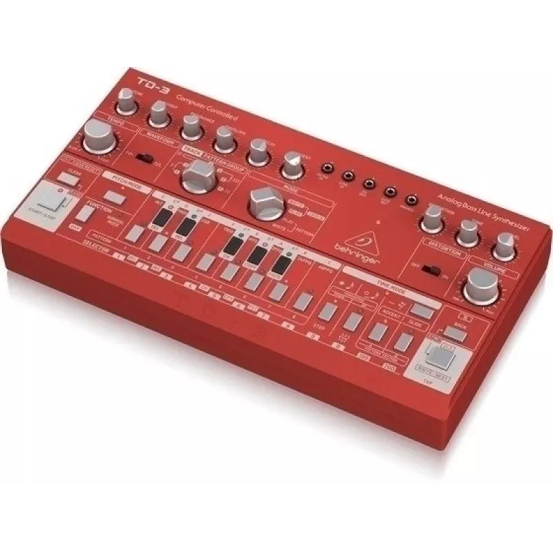 Analog synthesizer Behringer TD-3-RD Red 9V DC