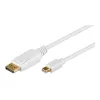 Wentronic Goobay DisplayPort zu mini DisplayPort Adapter Cable 1.2, White, 2 m - Mini DisplayPort-Plug > DisplayPort-Plug (52859)