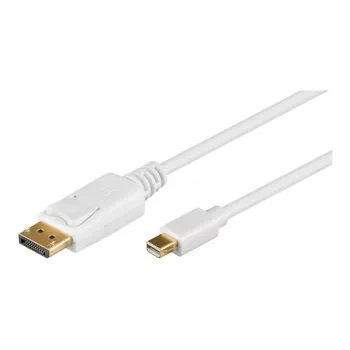 Wentronic Goobay DisplayPort zu mini DisplayPort Adapter Cable 1.2, White, 2 m - Mini DisplayPort-Plug > DisplayPort-Plug (52859)