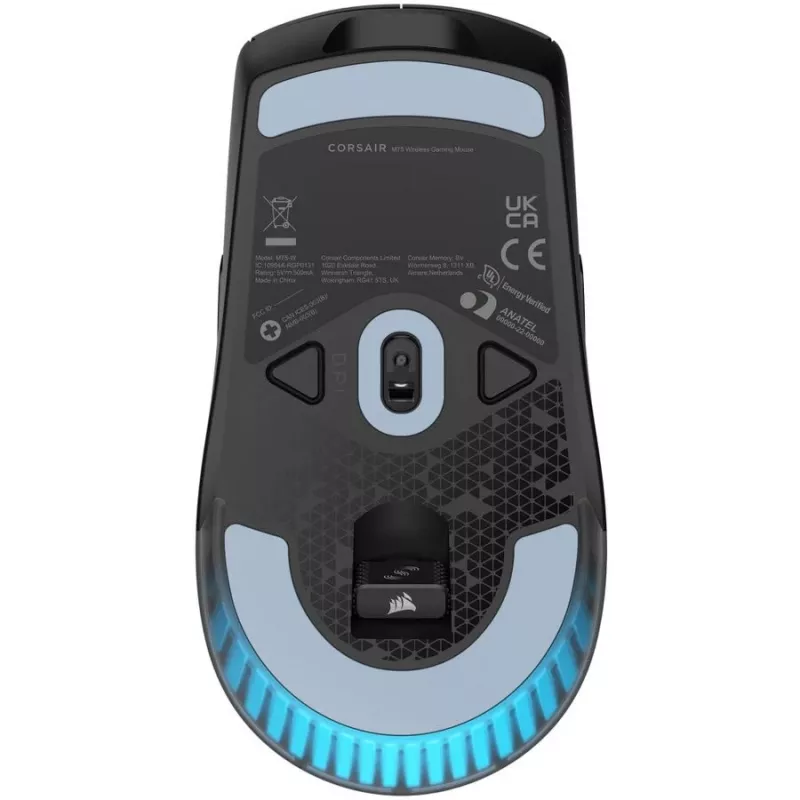 Gaming mouse CORSAIR M75 — black, monochromatic surface, weight 0.089 kg