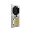 NeXtime klok 3028 OP Clock, 16x30.2 cm, Wall, Glass, Silver