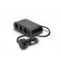 Car USB charger SAVIO SA-024 — universal mobile device charger, input 12–24 V, output 5 V, black, cigar lighter