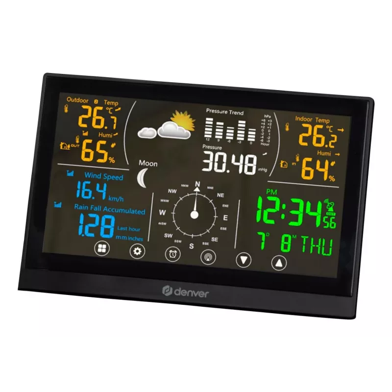 Digital Weather Station Denver WS-650 Indoor Outdoor Thermometer Barometer Hygrometer