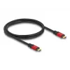 DeLOCK USB Cable USB Type-C male to male 10 Gbps PD 3.0 100 W 1 m red metal