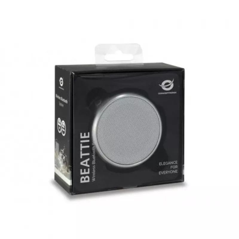 Conceptronic BEATTIE Wireless Bluetooth Speaker, silver, 3 W, 150 - 20000 Hz, Wireless, 3.0+HS, Micro-USB, Silver