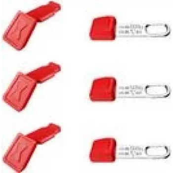 KNIPEX KN 00 63 06 TCR - 3 pieces each ColorClip Red+ TetheredTool Clip (00 63 06 TCR)