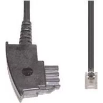 Telephone Cable e+p T 44/3 3 m Transparent Black