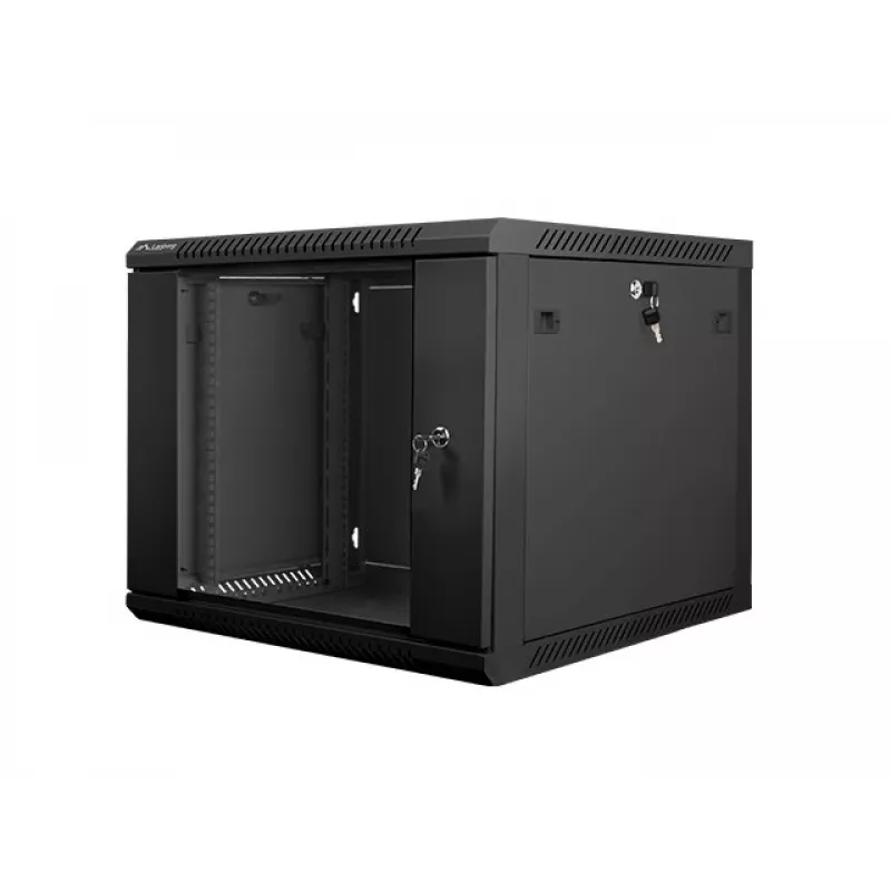 Lanberg WF01-6609-10B Wall-Mounted Rack Cabinet 9U 19 inch 600x600mm Black