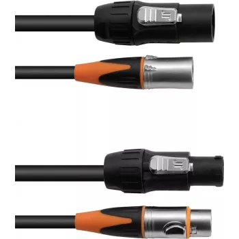 EUROLITE Kombikabel DT-2 DMX IP T-Con 3-pin XLR 5 m — DMX/IP connection cable