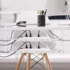 Under-desk cable organizer MACLEAN MC-102W — steel under-desk mount, adjustable length, fits 0.5–5 cm desks, load 5 kg, white