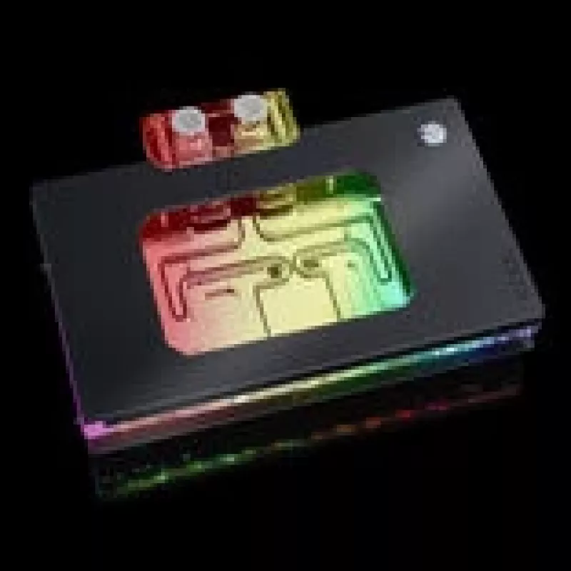 BitsPower radiator for RTX 5090 (BPM-VG5090MSR) — NEBULA Suprim/Gaming Trio/Vanguard, ARGB acrylic, black