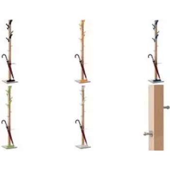 Coat Rack PaperFlow K700000 Floorstanding 6 Hooks