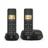 Cordless Analog/DECT Telephone Gigaset PURE 100A Duo — 2 Handsets, Speakerphone, Caller ID, 1.5 inch Display, Black