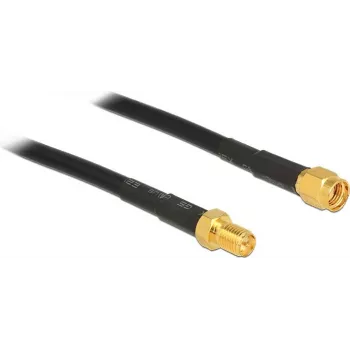 Coaxial Cable DeLOCK 1m CFD200 RP-SMA RP-SMA Black
