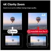 Action sports camera Insta360 Ace Pro 2 — 50 MP, 8K Ultra HD (7680×3272), 1/1.3 inch sensor, up to 240 fps, built-in display, Wi‑Fi, MicroSD, 177.7 g, Black