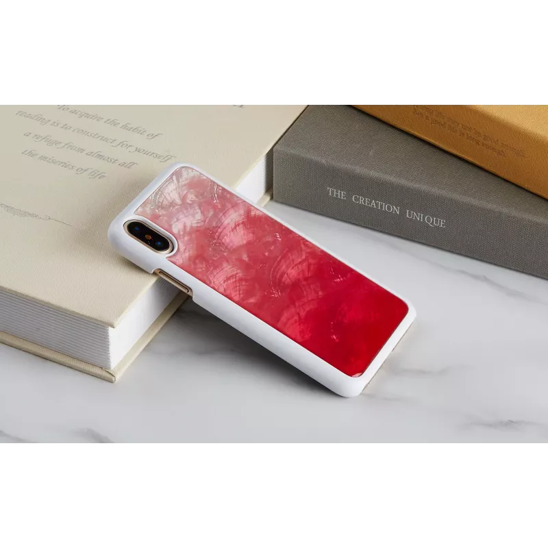 Phone case iKins for iPhone XS / iPhone X — Pink Lake White protective cover