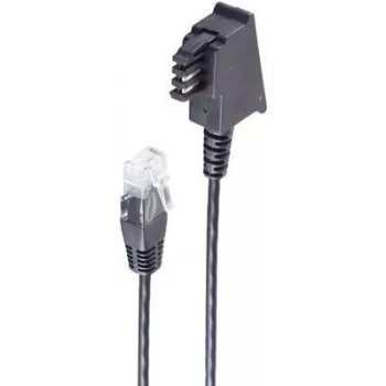 telephone cable shiverpeaks BS12-09015 0.5 m Black
