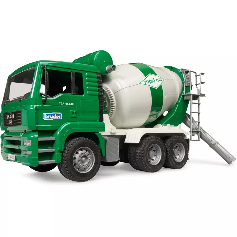 MAN TGA Concrete mixer white and green BRUDER