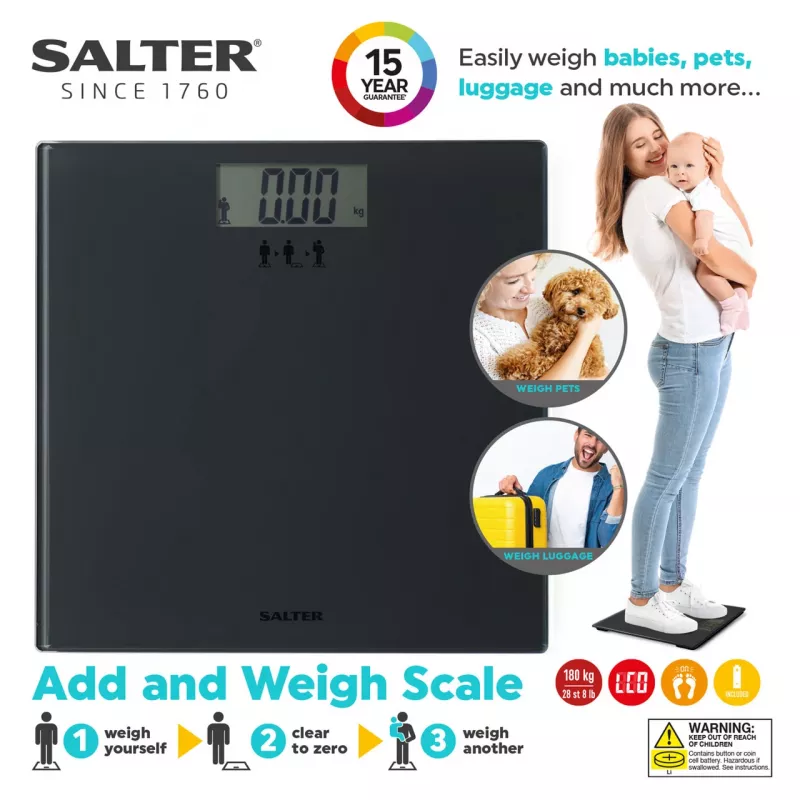 Scale Salter SA00300 GGFEU16 Add and Weigh Black