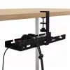 Under-desk cable organizer MACLEAN MC-105 B, steel, adjustable, fits desk thickness 0.5–50 mm, max load 5 kg, black