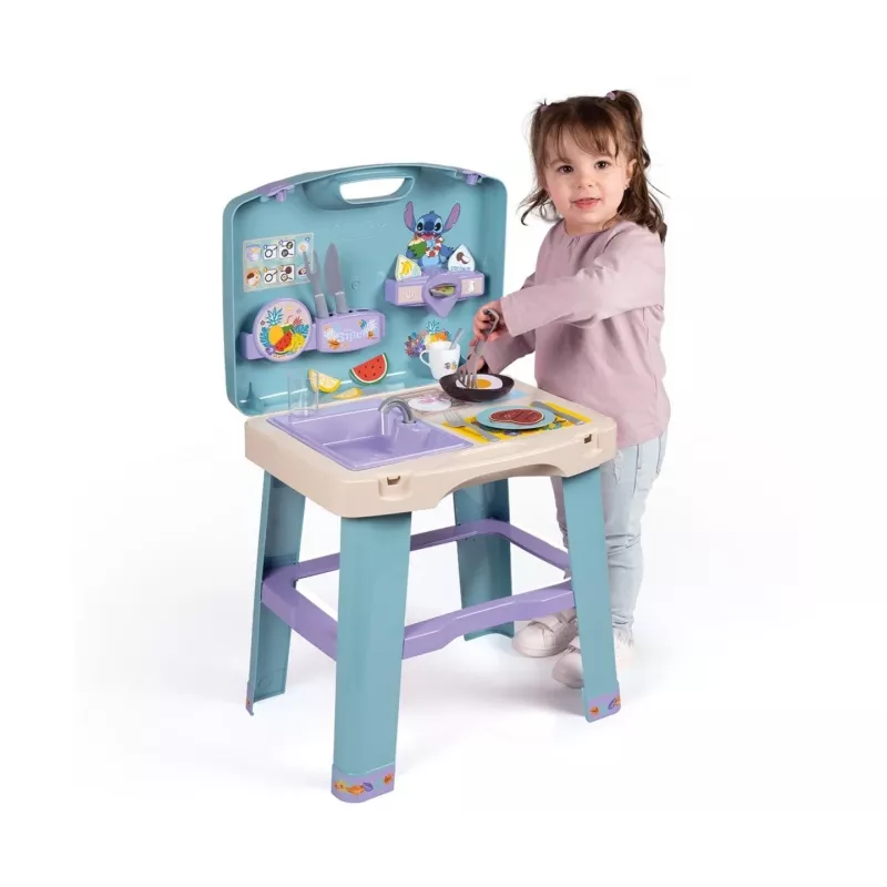 Play kitchen SMOBY Stitch Kitchen 7600311909 with accessories – children's role-play kitchen set