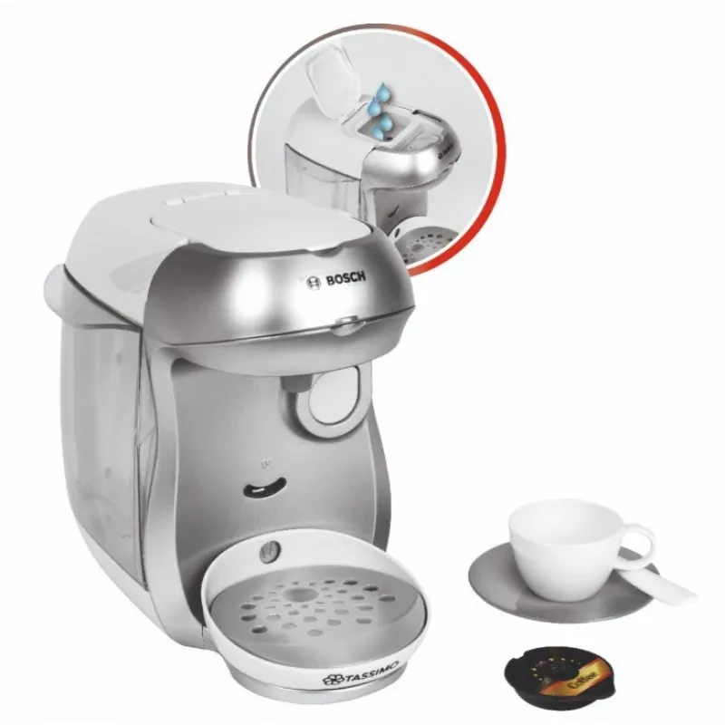 Coffee maker KLEIN Bosch Tassimo 9231 – toy coffee machine, silver, child role-play