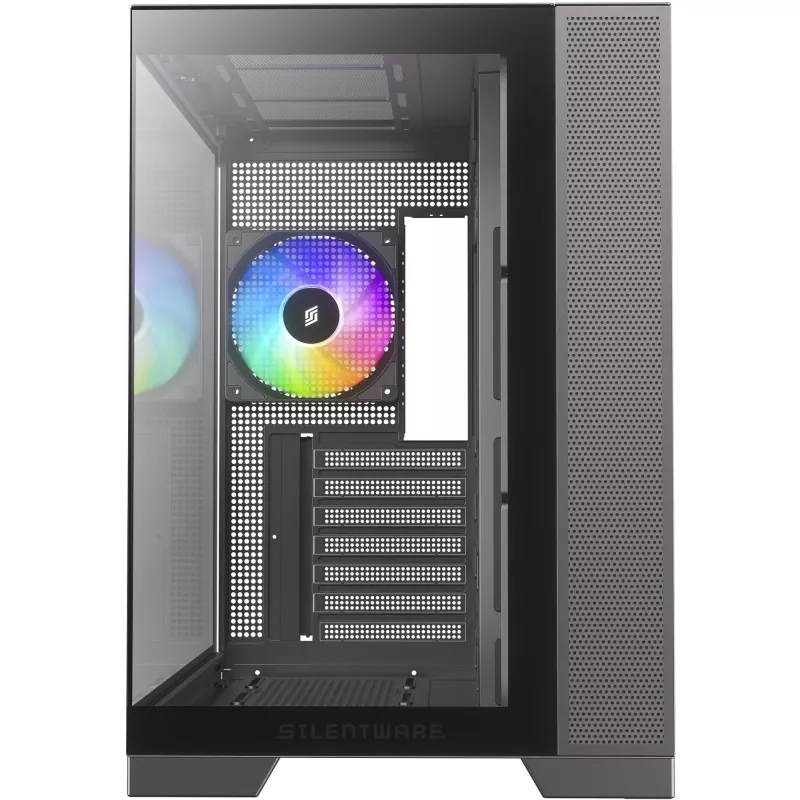 Silentware View A-RGB Black PC case VIEWBLACK — mid-tower chassis with A-RGB lighting
