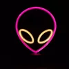 Table lamp MANTA SNL86PK Style Neon Lights UFO Pink – decorative neon-style pink lamp