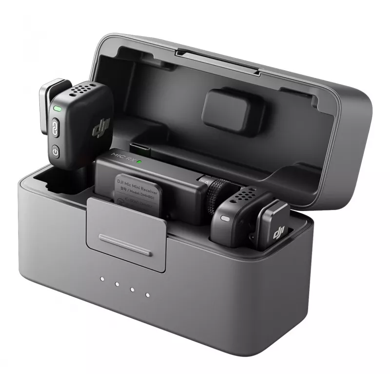 DJI Mic Mini (2 TX + 1 RX + Charging Case) Wireless Microphone Kit - Dark Grey
