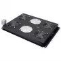 ROLINE 19-inch Roof-Mounted Fan Unit, 4 Fans, Adjustable Thermostat, Black