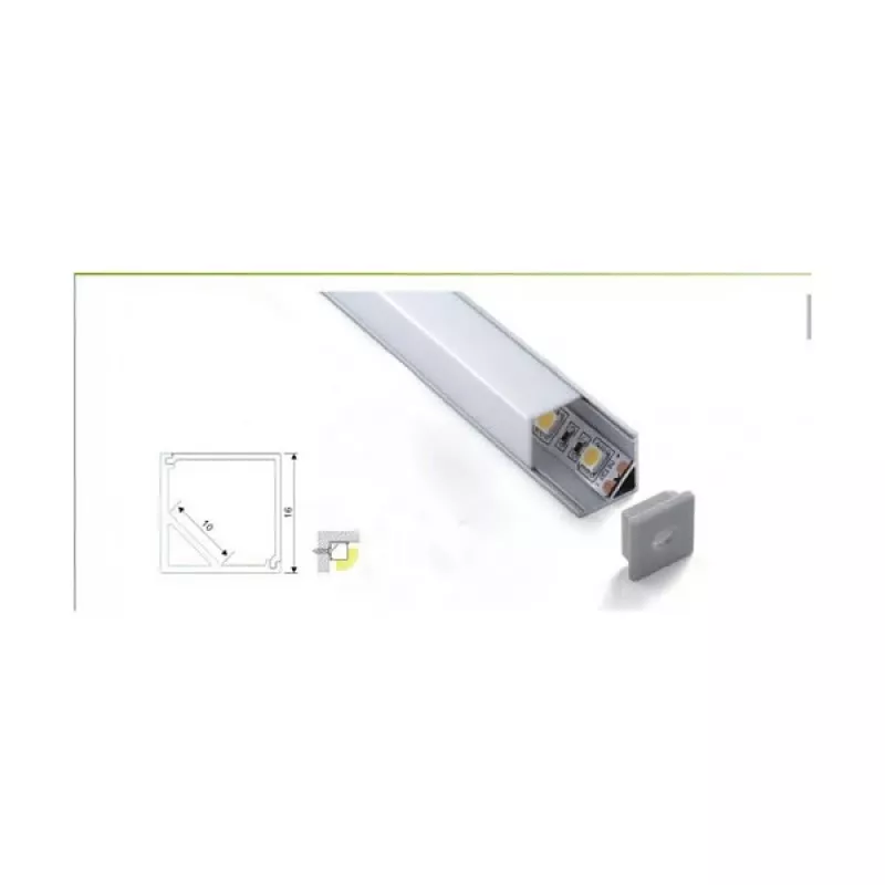 Synergy 21 S21-LED-PR20197 - Modular Profile - White - Aluminium - 2 m (S21-LED-PR20197)
