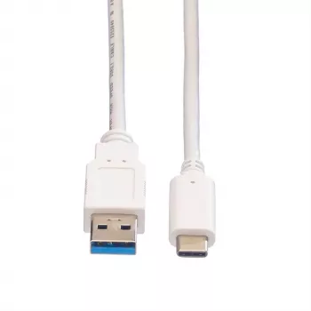VALUE - USB Cable - USB 3.0 (M) to USB Type C (M) - 5 V - 900 mA - 50 cm - White (11.99.9010)