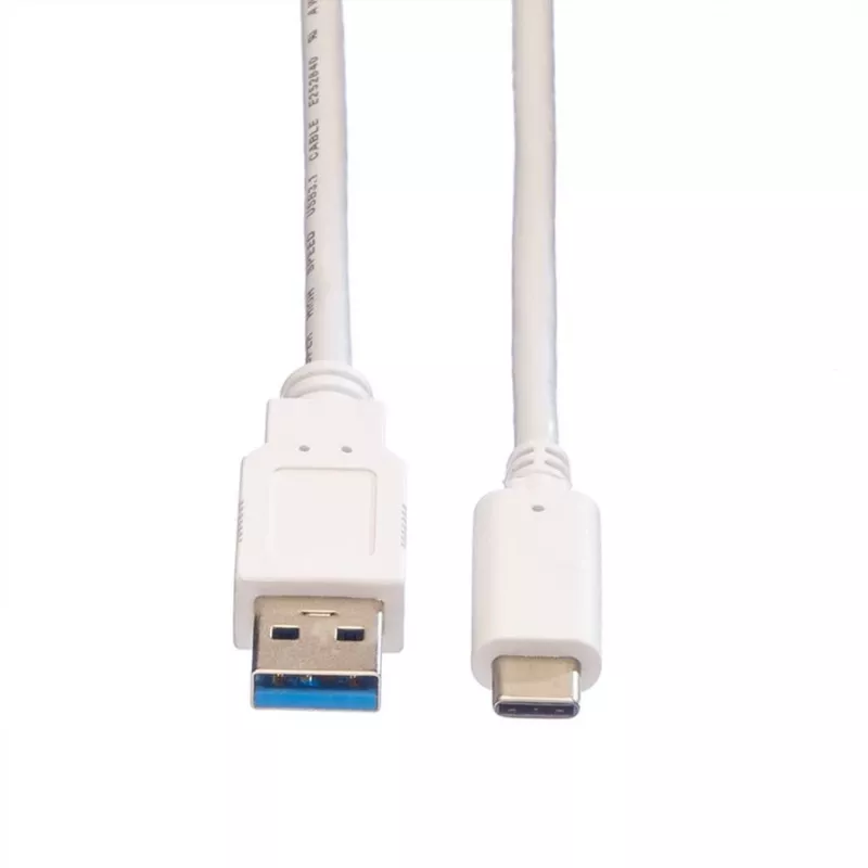 VALUE - USB Cable - USB 3.0 (M) to USB Type C (M) - 5 V - 900 mA - 50 cm - White (11.99.9010)